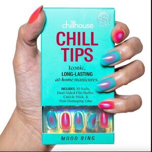 Chillhouse - Chill Tips, Press on Nails Kit - Mood Ring (Oval) - 30 Nail Shapes